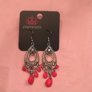 Pink Teardrop Earrings